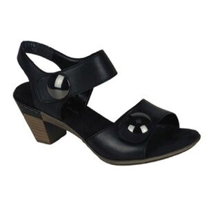 Rieker Women's Aileen 69 Sandal Black Sz 38